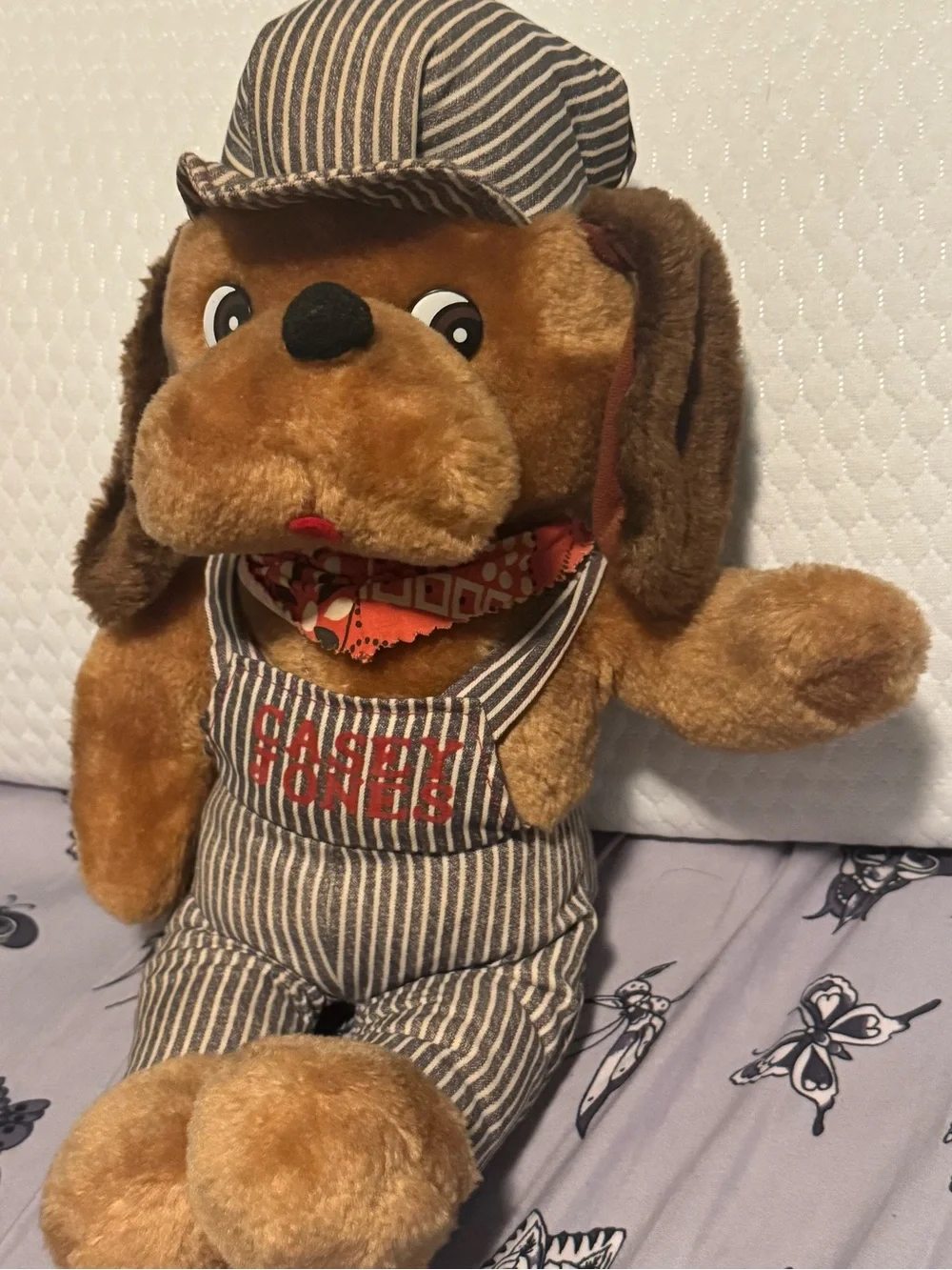 VTG Knickerbocker 1970s Casey Jones Dog Train Engineer Stuffed Plush vintage